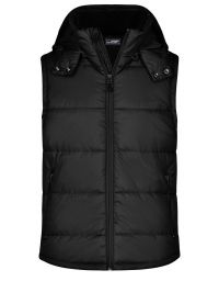 Steppweste mit Kapuze Herren Schwarz